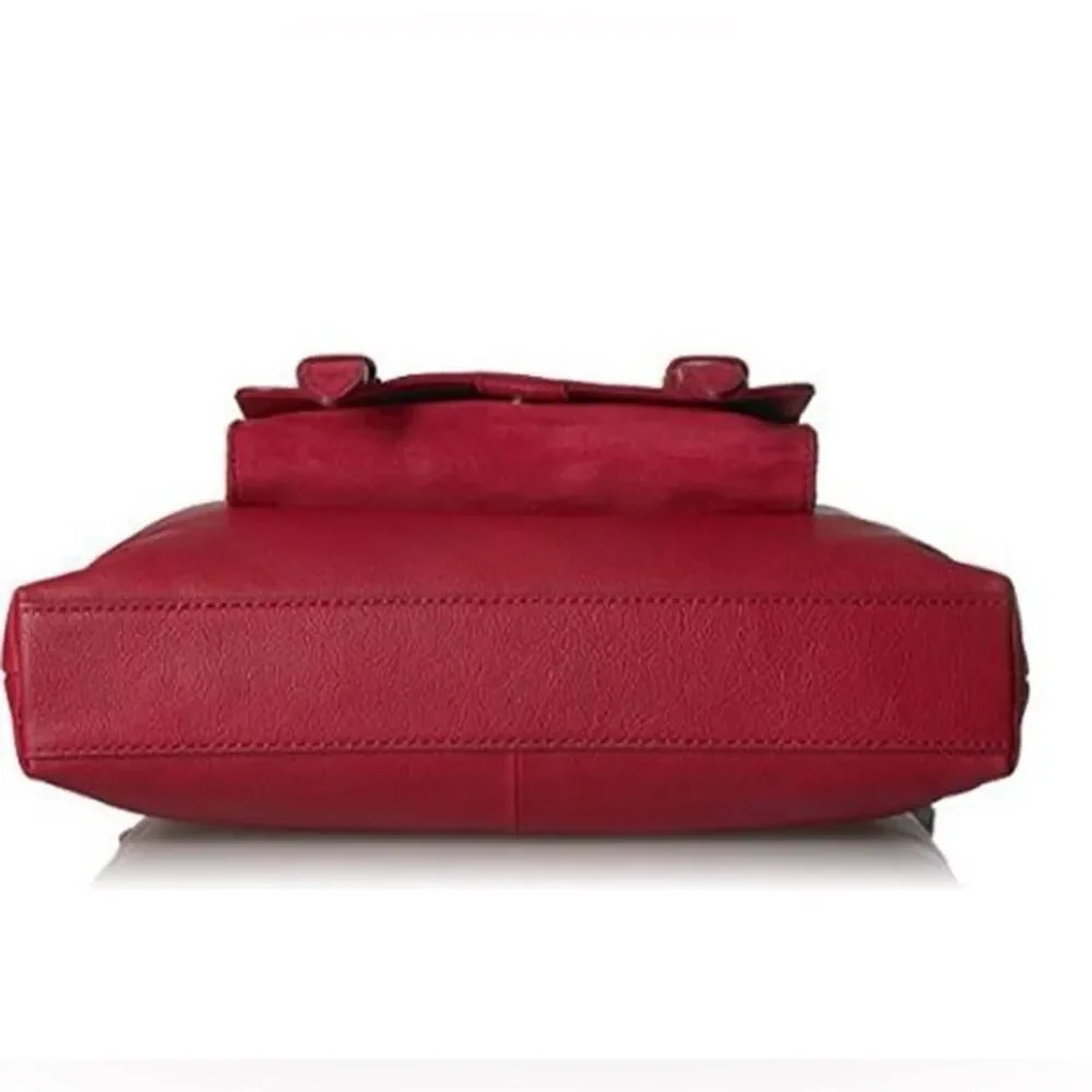 Fossil Women's Cleo Leather Hobo Shoulder Bag in Red Velvet